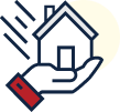 Icon of a house in a hand